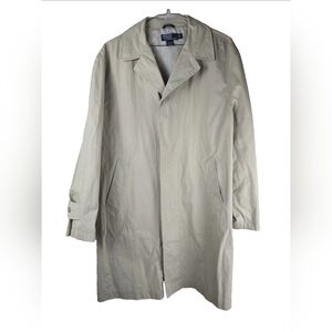 Classic Polo Ralph Lauren Trench Rain Coat Khaki‎ Tan Mac Duster Jacket XL